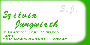 szilvia jungwirth business card